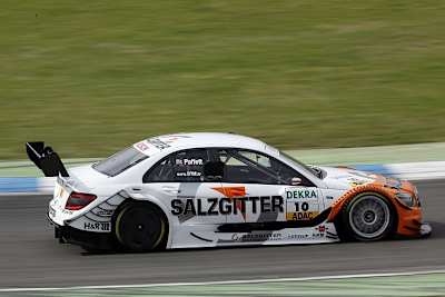 Mercedes (hier Paffett) war bei den ITR-Tests stark.