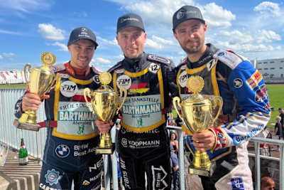 Die Top-3 von Abensberg (v.l.): Dominik Kubera, Kai Huckenbeck und Rasmus Jensen