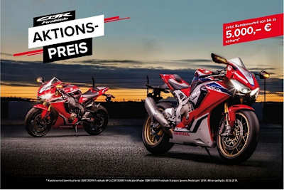 Honda CBR1000RR Fireblade: Honda Deutschland bietet 2018er Modelle zum Schnäppchenpreis