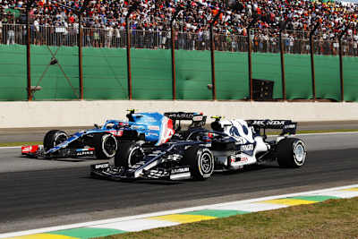 Pierre Gasly (AlphaTauri) gegen Esteban Ocon (Alpine)