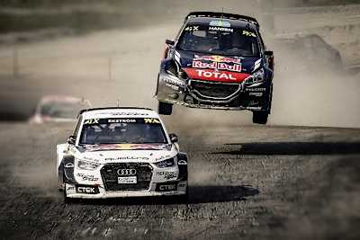 Mattias Ekström vor Tommy Hansen