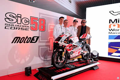 Luca Lunetta, der Technische Direktor Marco Grana, Filippo Farioli und Paolo Simoncelli