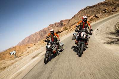 Müssen in die Werkstatt: Einige Adventure-Modelle von KTM