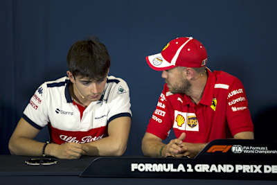 Charles Leclerc und Sebastian Vettel