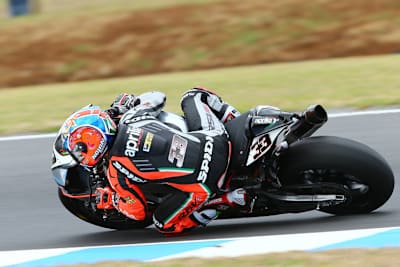 Startplatz 3 für Aprilia-Werksfahrer Marco Melandri