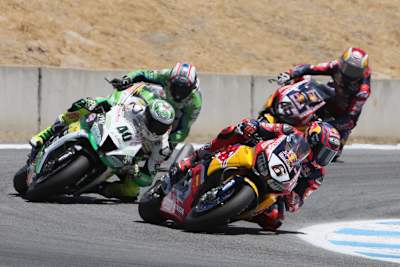 In der letzten Runde schnappte sich Stefan Bradl (6) Roman Ramos (40)