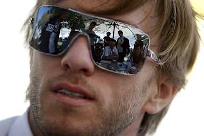 Nick Nick Heidfeld beim Gruppen-Interview