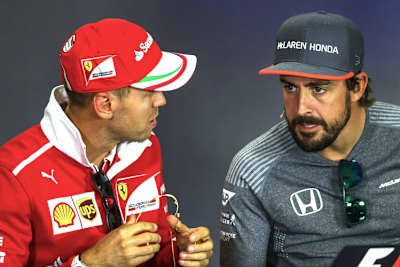 Sebastian Vettel und Fernando Alonso