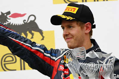 Sebastian Vettel sammelt Trophäen nicht nur an der Strecke
