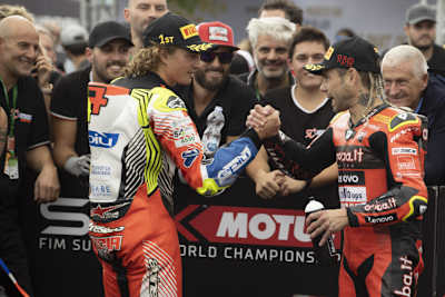 Starke Ducati-Piloten: Axel Bassani (li.) und Alvaro Bautista