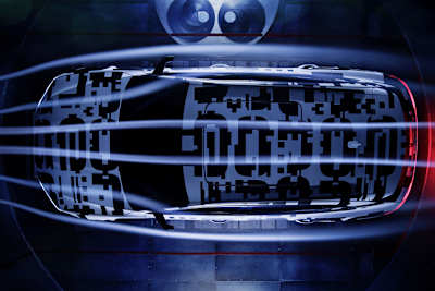 Audi e-tron-Prototyp mit maßgebender Aerodynamik