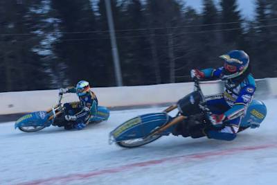 Beim Training in Schweden: Günther (li.) gegen Luca Bauer