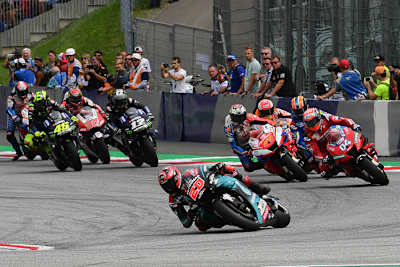 Fabio Quartararo (20) führte das Rennen fünf Runden lang an