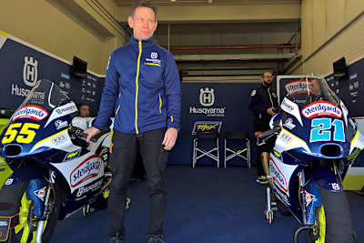 Peter Öttl in der Husqvarna-Box