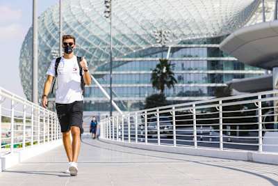 George Russell in Abu Dhabi