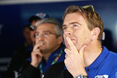 Paul Denning (vorne) und Andrea Dosoli sind immer an der Rennstrecke anzutreffen