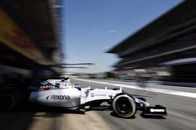 Williams-Talent Valtteri Bottas durfte erst am Nachmittag ausrücken