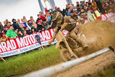 Der Rennsonntag beim MX Masters in Aichwald wurde von Starkregen beeinträchtigt 