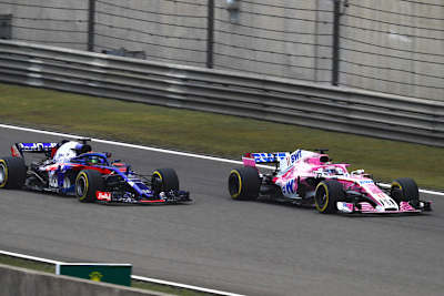 Force India stösst 2018 auf starke Gegner, wie Toro Rosso