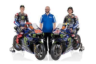 Massimo Bartolini, Yamaha Factory Racing Technical Director, mit Quartararo und Rins