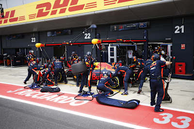 Maaax Vestappen legte zum Schluss sicherheitshalber noch einen Boxenstopp ein