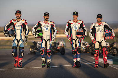 Das diesjährige BMW-Quartett: Folger, Laverty, van der Mark und Sykes (v.l.)