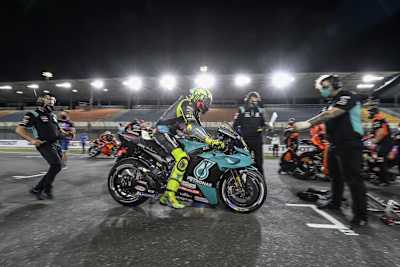 Valentino Rossi stand in der letzten Startreihe