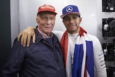 Niki Lauda und Lewis Hamilton
