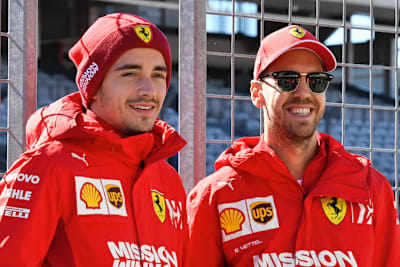 Charles Leclerc und Sebastian Vettel