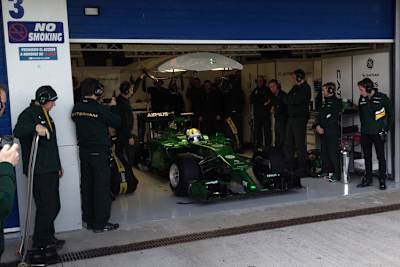 Marcus Ericsson beim Motorabwürgen