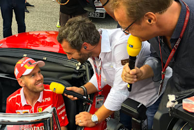 Sebastian Vettel mit Timo Glock und Florian König