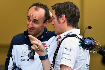 Rob Smedley (rechts) 2018 in Baku mit Robert Kubica