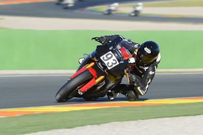Dominic Schmitter beim Training in Valencia