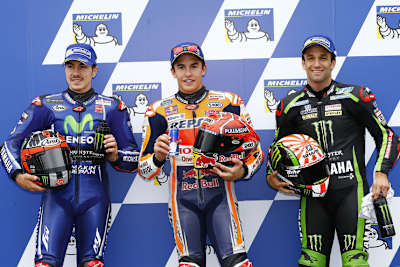 Maverick Viñales, Marc Márquez und Johann Zarco