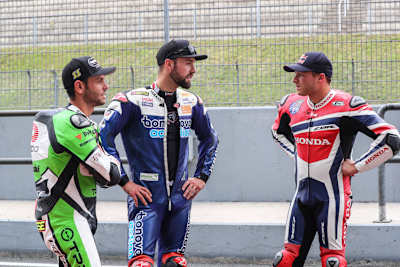 Sandro Cortese, Jonas Folger und Stefan Bradl (v.l.)