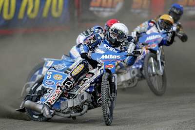 Greg Hancock (vorne) hat beste Titelchancen