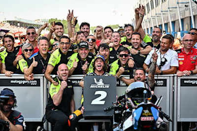 Am Sonntag in Assen: Jubel um den zweitplatzierten Marco Bezzecchi