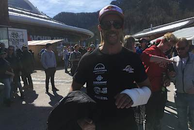 Franz Zorn, frisch operiert in Inzell