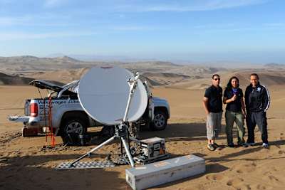 Auch kleine TV-Teams sind bei der Dakar willkommen