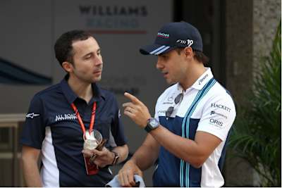Felipe Massa mit seinem Manager Nicolas Todt