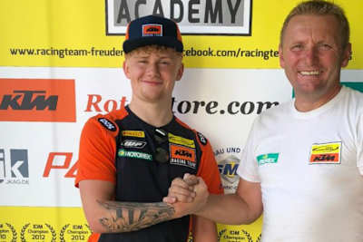 Tim Georgi (li.) mit Teamchef Carsten Freudenberg