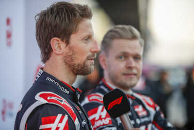 Das Haas-Duo Romain Grosjean und Kevin Magnussen