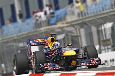 Ein gut aufgelegter Sebastian Vettel