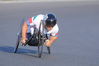Alex Zanardi auf seinem Handbike