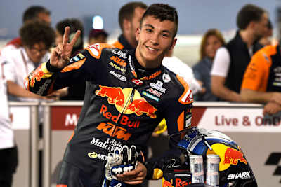 Raul Fernandez beim Moto3-Auftakt 2020 in Katar: Es wird dauern, bis er das Rennleder wieder anziehen wird