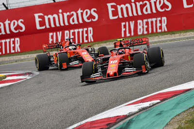 Charles Leclerc vor Sebastian Vettel