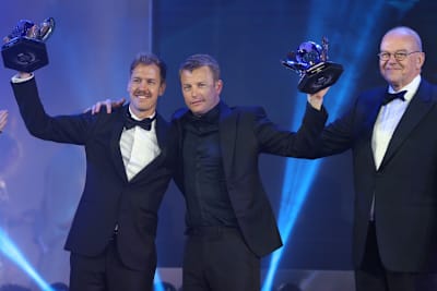 Sebastian Vettel und Kimi Räikkönen bei der FIA-Feier 2018