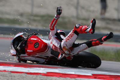 Haga beendete das Qualifying mit einem Sturz