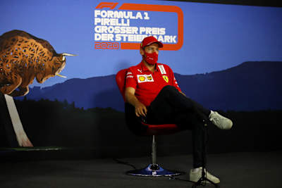 Auch Sebastian Vettel stellte sich den Fragen der Medien