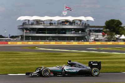 Lewis Hamilton in Silverstone